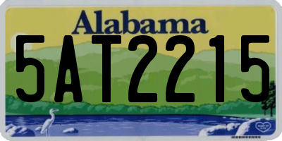 AL license plate 5AT2215