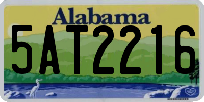 AL license plate 5AT2216