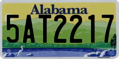 AL license plate 5AT2217