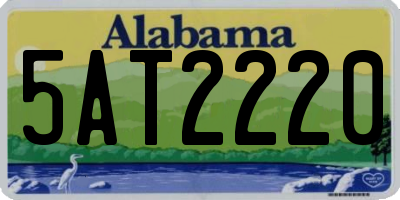 AL license plate 5AT2220