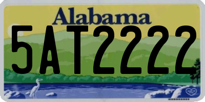 AL license plate 5AT2222