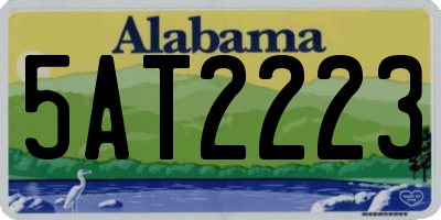 AL license plate 5AT2223