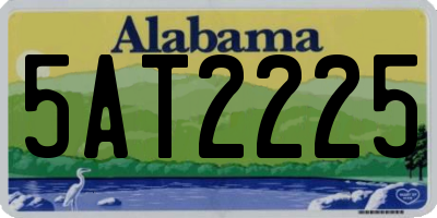 AL license plate 5AT2225