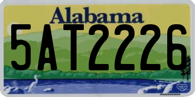 AL license plate 5AT2226