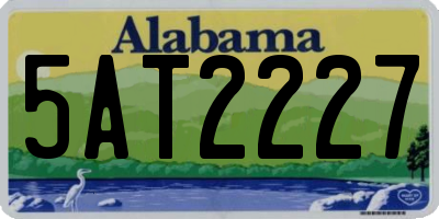 AL license plate 5AT2227