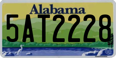 AL license plate 5AT2228