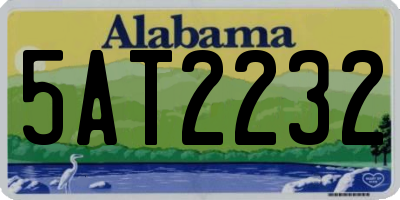 AL license plate 5AT2232
