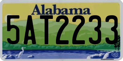 AL license plate 5AT2233