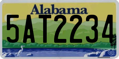 AL license plate 5AT2234