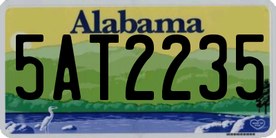 AL license plate 5AT2235