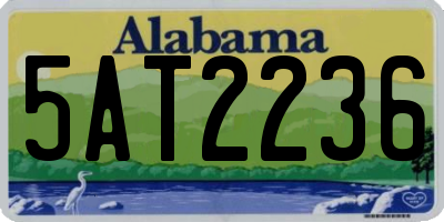 AL license plate 5AT2236