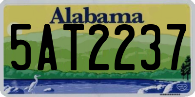 AL license plate 5AT2237