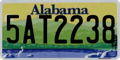 AL license plate 5AT2238