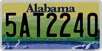 AL license plate 5AT2240