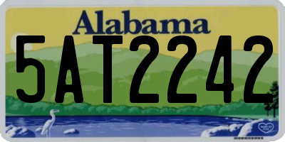 AL license plate 5AT2242