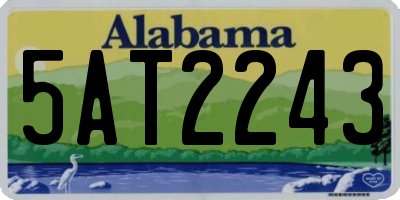 AL license plate 5AT2243