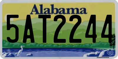 AL license plate 5AT2244