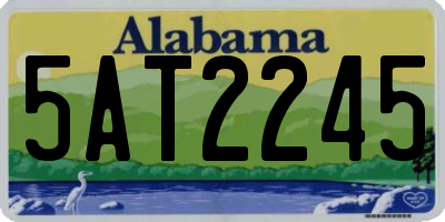 AL license plate 5AT2245