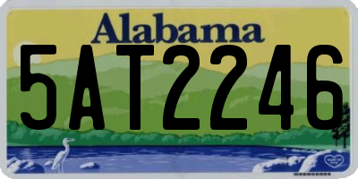 AL license plate 5AT2246