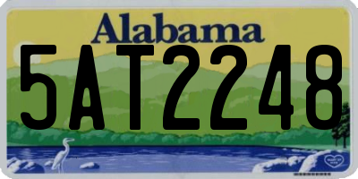 AL license plate 5AT2248