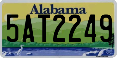 AL license plate 5AT2249
