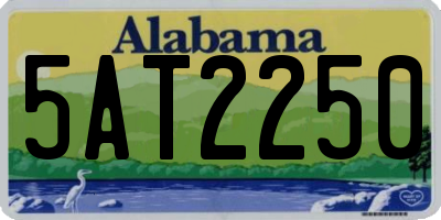 AL license plate 5AT2250