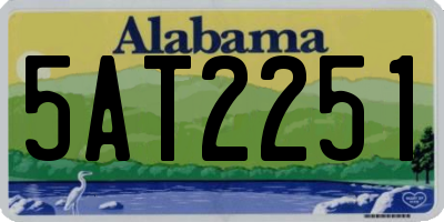 AL license plate 5AT2251