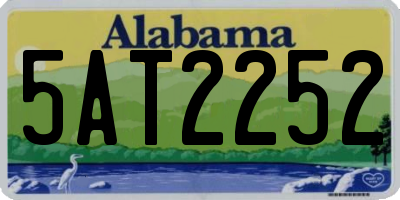 AL license plate 5AT2252