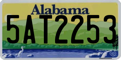 AL license plate 5AT2253