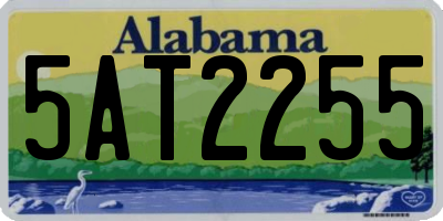 AL license plate 5AT2255
