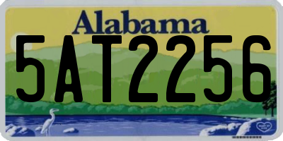 AL license plate 5AT2256