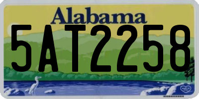 AL license plate 5AT2258