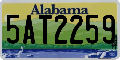 AL license plate 5AT2259