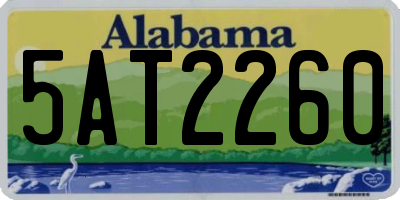 AL license plate 5AT2260