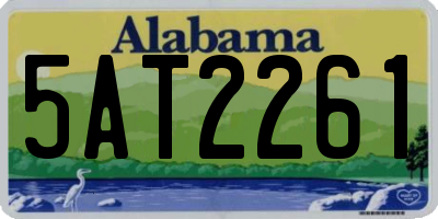 AL license plate 5AT2261