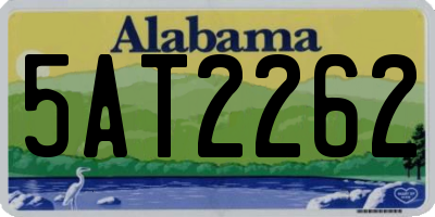 AL license plate 5AT2262
