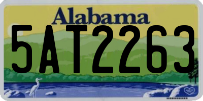 AL license plate 5AT2263