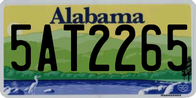 AL license plate 5AT2265