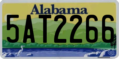 AL license plate 5AT2266