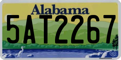 AL license plate 5AT2267
