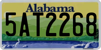 AL license plate 5AT2268