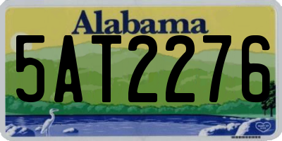 AL license plate 5AT2276