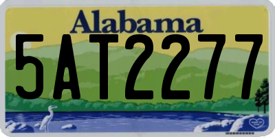 AL license plate 5AT2277