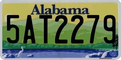 AL license plate 5AT2279