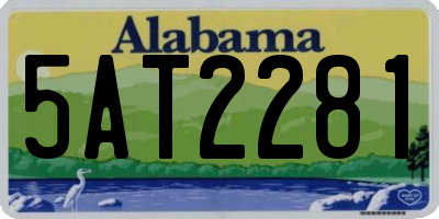 AL license plate 5AT2281