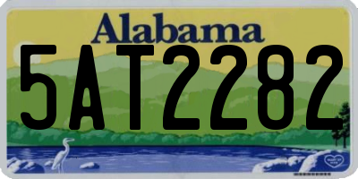 AL license plate 5AT2282