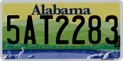 AL license plate 5AT2283