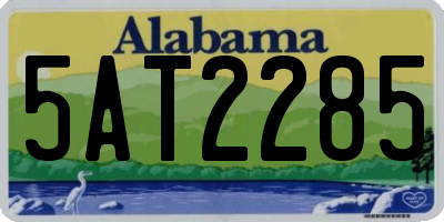 AL license plate 5AT2285