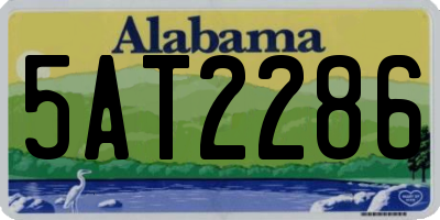 AL license plate 5AT2286