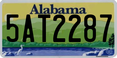 AL license plate 5AT2287